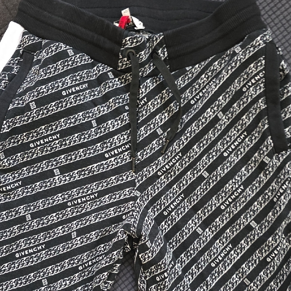 Givenchy Black and White Kids Sweatpants